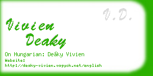 vivien deaky business card